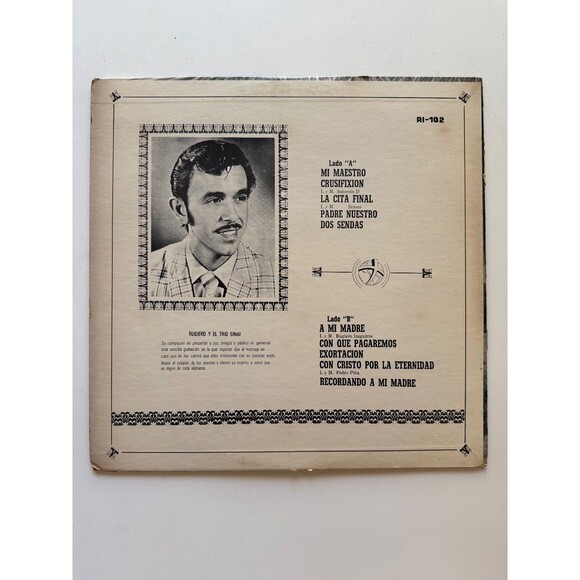 Rugiero Y El Trio Sinai El (Mi) Maestro 1977 LP RI 102 Cleaned G+ - Picture 2 of 8